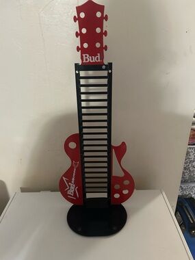 Vintage 90s Budweiser Gibson Guitar Shaped CD Holder